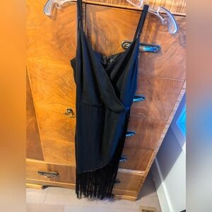 Black fringed dress